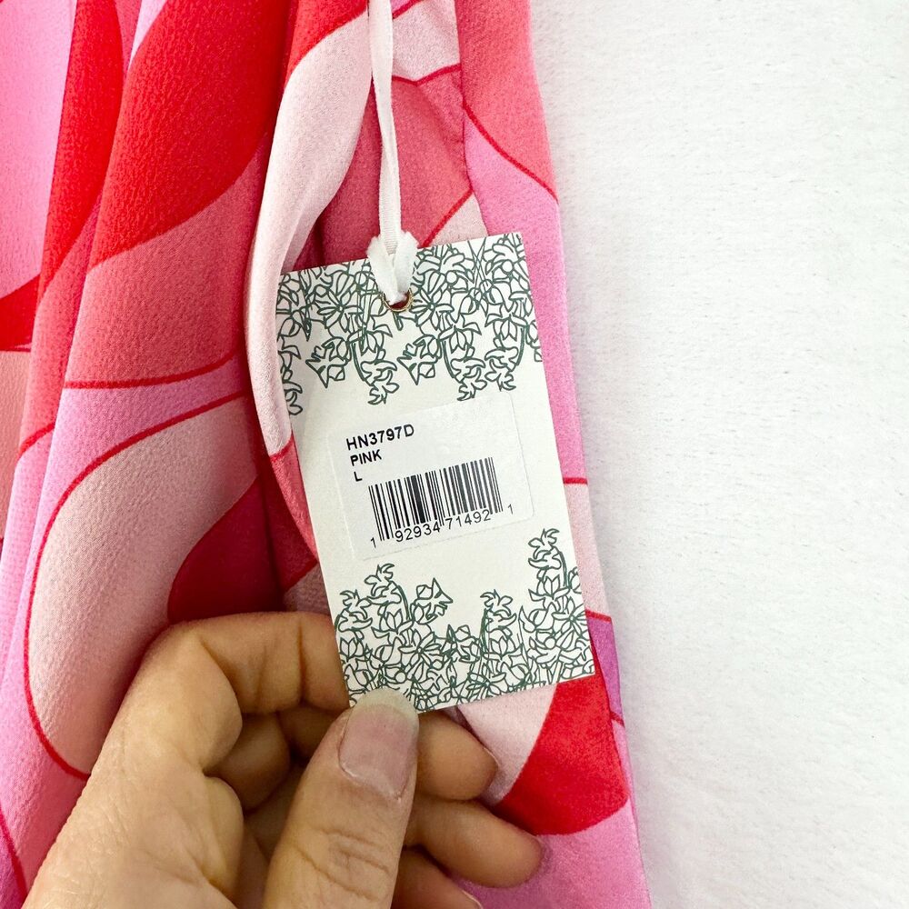 Vibrant Pink and Red Swirl Mini Dress - Picture 10 of 10